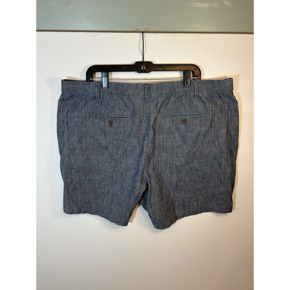 Lands End Womens 20W Blue Chambray Stretch Cotton 6 Inch Casual Shorts Plus Size - Picture 3 of 14
